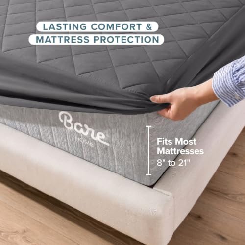 Bare Home Quilted Fitted Mattress Pad - Image 5