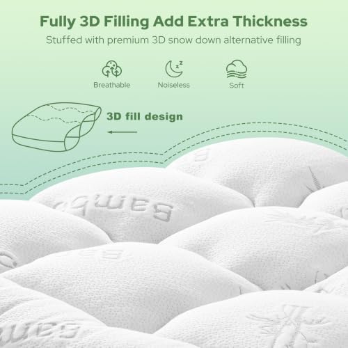 BEDLORE Twin XL Mattress Topper, Pillow Top Mattress Pad - Image 5