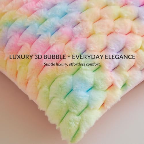 XeGe Luxury Bubble Fluffy Faux Rabbit Fur Body Pillow Cover 20x54 - Image 2