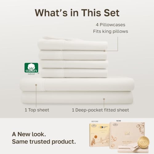 California Design Den 100% Cotton Sateen King Sized Sheets - Image 3