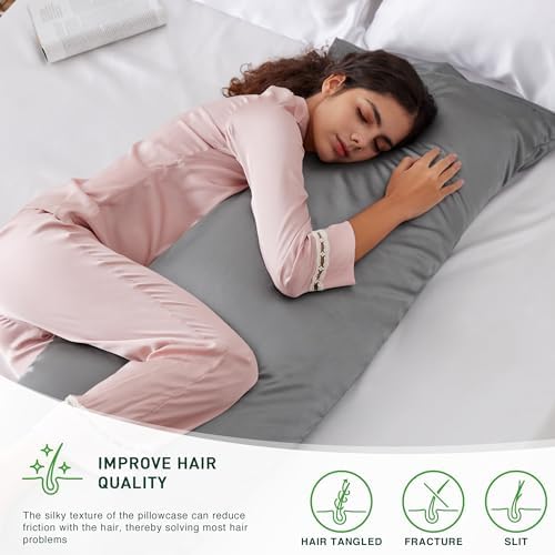 Love's cabin Satin Body Pillowcase 20x54, Cooling Pillow Cover - Image 2