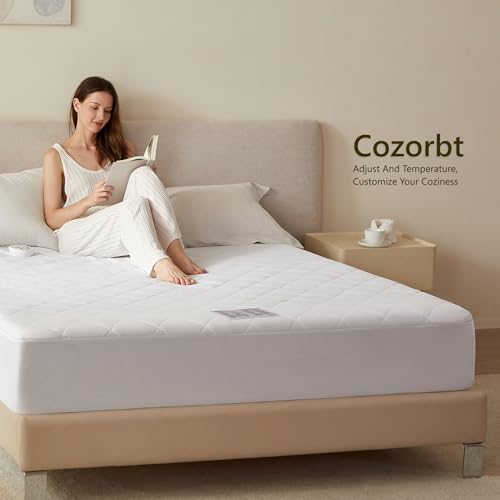 Heated Diamond Quilted Mattress Pad, Queen Size Dual Control, Soft Bed Warmer - Image 2