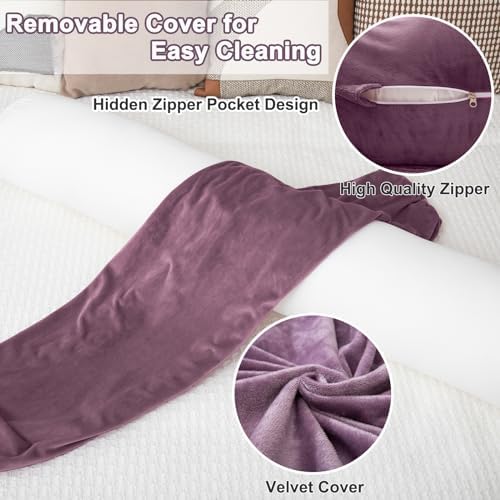 1 MIDDLE ONE Bolster Pillow for Bed, Long Round Body Pillow for Adults - Image 3