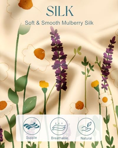 Miss Adola Soft Silk Body Pillow Cover, 20x54 Inch, Wild Floral - Image 3