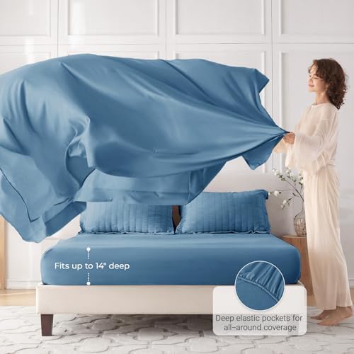 MUXHOMO 7 Pieces Full Comforter Set, Seersucker Bed in a Bag Full Size - Image 3