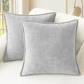 CaliTime Decorative Couch Throw Pillow Covers 20 X 20 Inches Moonbeam Gray by CaliTime