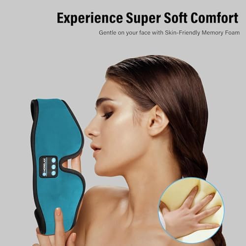 Sleep Mask with Bluetooth Headphones, 3D Sleep Mask Wireless Music Eye Mask - Image 6
