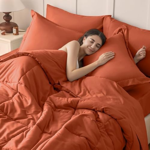 JOLLYVOGUE Twin Comforter Set, Ultra-Soft Bed in a Bag Twin Size 5 Pieces - Image 5