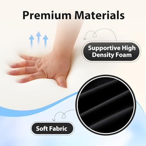 19" Reading Pillow for Bed Black, Flip Headrest and Back Support - Image 5