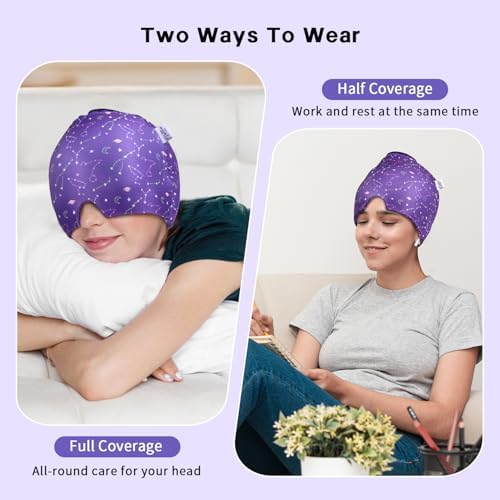 my novel things Migraine Relief Cap, Ice Headache Relief Mask Cold Cap Set - Image 5