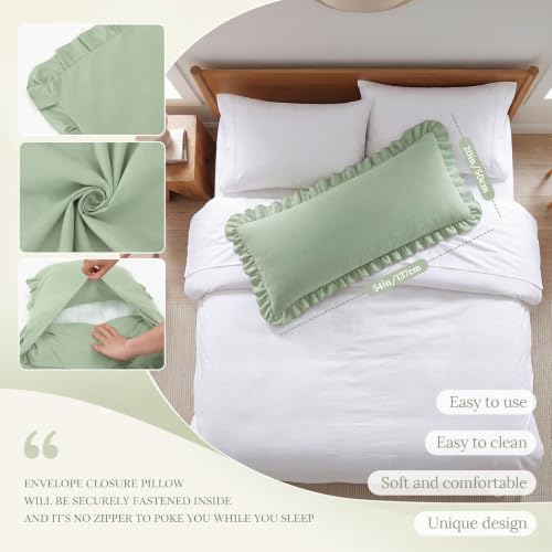 2 Pack Body Pillow Covers 20 x 54 Long Pillowcases - Image 2