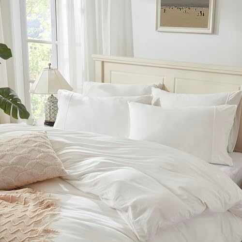 H HOUSEHOLD 100% Jersey Knit Cotton King Size Pillowcases Set of 2, Super Soft - Image 2