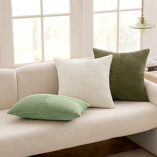 MIULEE Sage Green Decorative Lumbar Throw Pillow Covers 12x20 Inch 2 Pack - Image 5