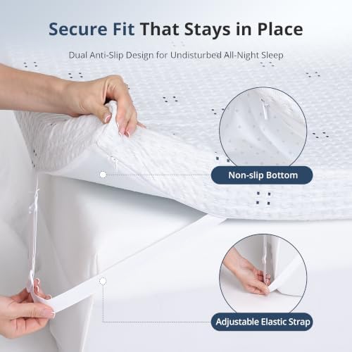 Dyonery 4 Inch Gel Infused Memory Foam Mattress Topper Full Size - Image 6