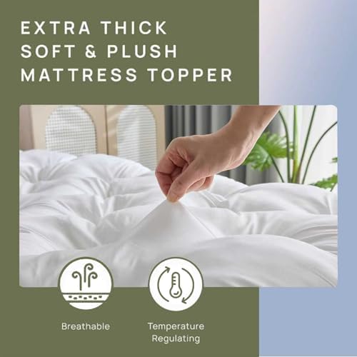 SHOUREN 5 Inch Memory Foam Mattress Topper Queen - Image 5