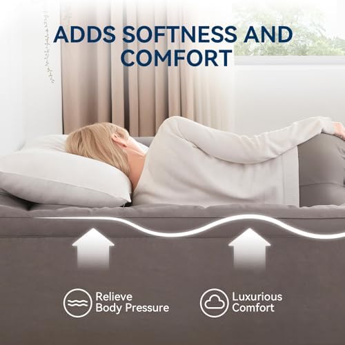 BDEUS Dual Layer 5 Inch Memory Foam Mattress Topper Queen Size, 2 Inch Gel - Image 3