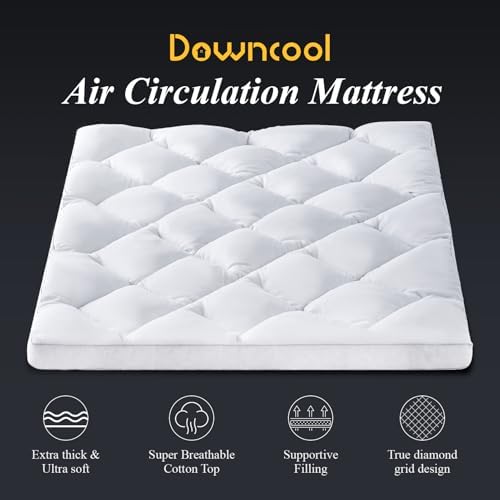 DOWNCOOL 3 Inch Full Mattress Topper, Ultra Thick and Fluffy Supportive Memory - Image 3