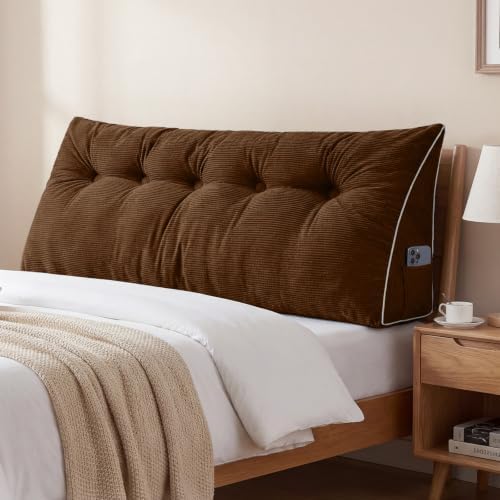Sasttie Headboard Pillow Queen, Wedge Pillow Headboard by SASTTIE