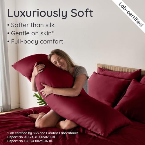 Bambaw 100% Viscose Derived from Bamboo Body Pillow Case 20x54 - Image 4
