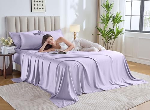 Pure Bamboo Full Sheets, Genuine 100% Organic Viscose Derived from Bamboo Bed - Image 2