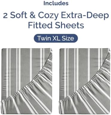 CGK Linens 2 Pack Extra Deep Twin XL Fitted Sheets - Image 4