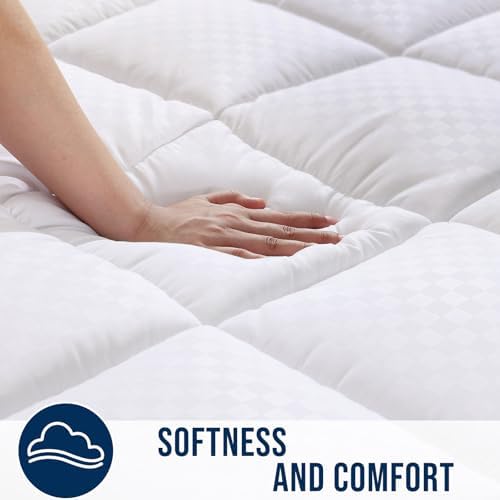 OLANLY Twin XL Quilted Fitted Mattress Pad, Down Alternative Fill - Image 3