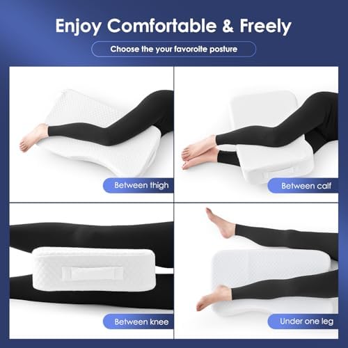 Leg Pillow for Side Sleepers, Memory Foam Knee Pillow for Side Sleeping - Image 3