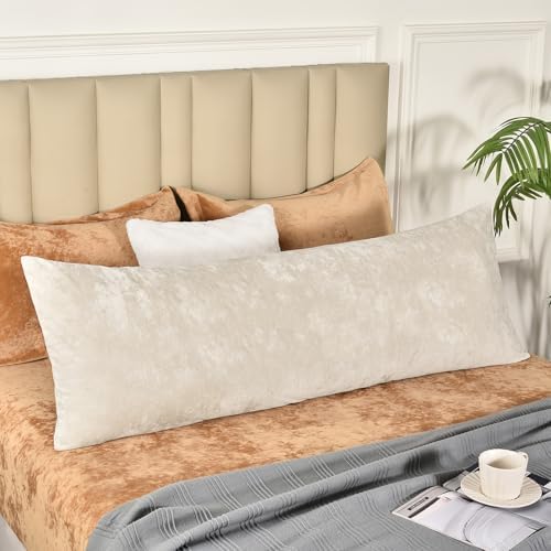 PHF Truly Velvet Zippered Body Pillowcase, No Insert, 1 Pack Ultra Soft by PHF
