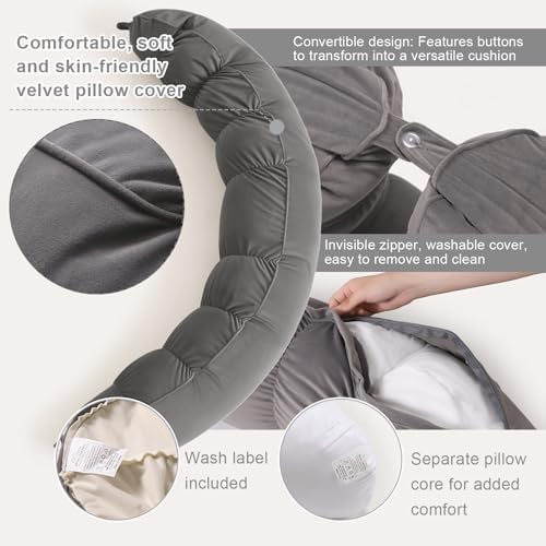 Peallow – Long Round Body Pillow - Image 4