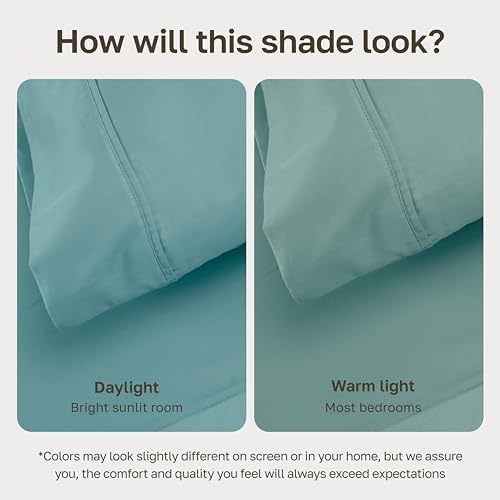 California Design Den 100% Cotton Sateen King Size Deep Pocket Sheets Set - Image 4