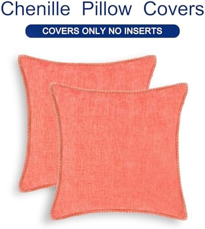 CaliTime Decorative Couch Throw Pillow Covers 18 X 18 Inches Living Coral - Image 6