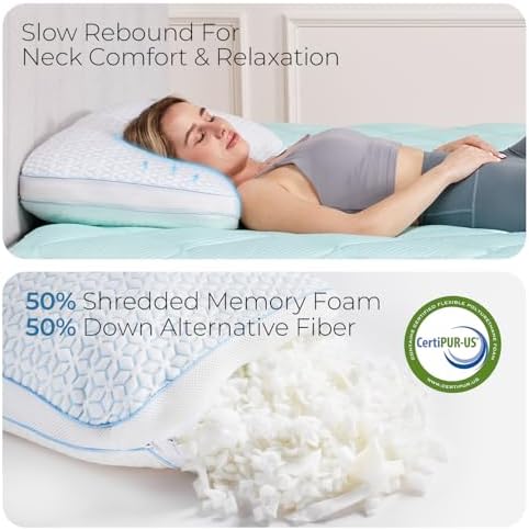 Sweetnight Cooling Pillows King Size Set of 2, CertiPUR-US Pillows - Image 4