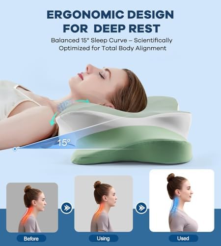 DONAMA Cervical Pillow for Neck and Shoulder Pain Relief, Cooling Contour - Image 2