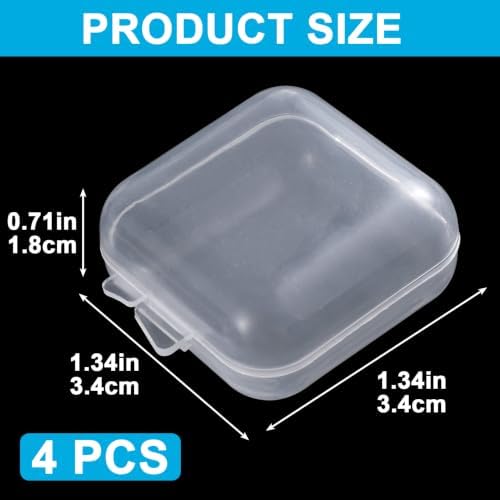 VARMDUKKE 4PCS Clear Ear Plug Cases, Small Plastic Boxes - Image 2