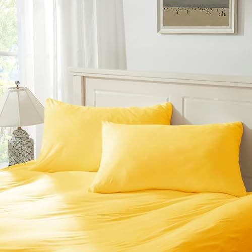 Household 100% Jersey Cotton Pillowcase Queen Size 20" * 30" -Light Weight by HHOUSEHOLD