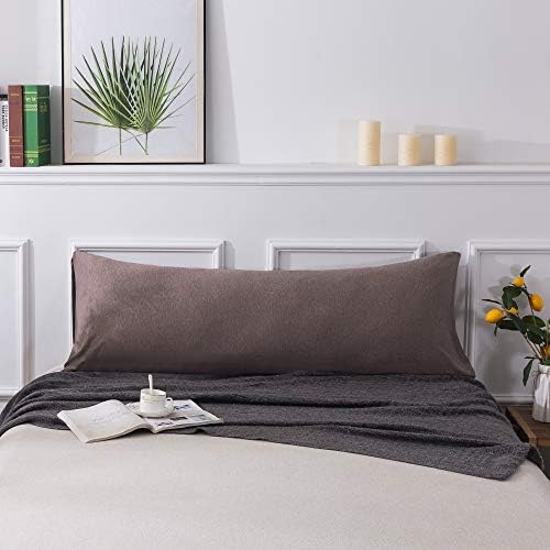 H HOUSEHOLD 100% Jersey Knit Cotton Body Size Pillowcases Set of 1, Super Soft - Image 2