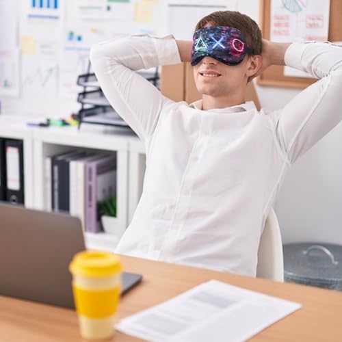 2 Pcs Boys Sleep Eye Mask, Guys Blackout Sleeping Silk Mask - Image 3