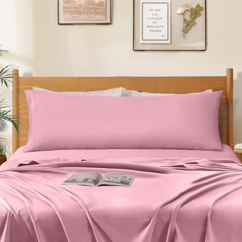 Horbaunal Microfiber Body Pillow Covers, Dusty Pink, 2 Pack - Image 4