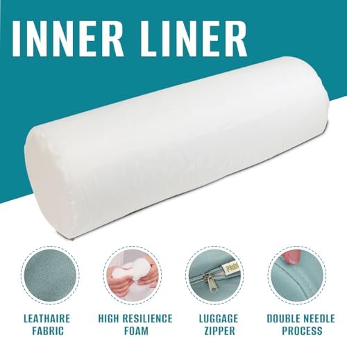 2 Pack Neck Roll Pillow, High-Density Foam Cylinder Bolster Pillow - Image 5