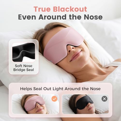Sleep Mask for Women Men: 100% Blackout 3D Eye Mask for Sleeping, Sleeping Mask - Image 2