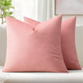 MIULEE Velvet Throw Pillow Covers 20x20 Inch Pack of 2 Dusty Pink by MIULEE