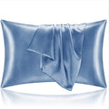 BEDELITE Satin Pillowcases, Small King 20x36 Inch, Airy Blue by BEDELITE