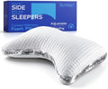 QUTOOL Cooling Side Sleeper Pillow, Crescent Design, Adjustable Loft by QUTOOL