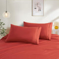 Orange Red Standard Size Pillow Cases Set of 2 by NookZuzu