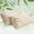 Bedsure Beige Pillow Cases Queen Set of 2, 100% Rayon Derived from Bamboo by BEDSURE