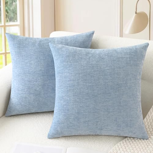 CaliTime Decorative Couch Throw Pillow Covers 20 X 20 Inches Baby Blue by CaliTime