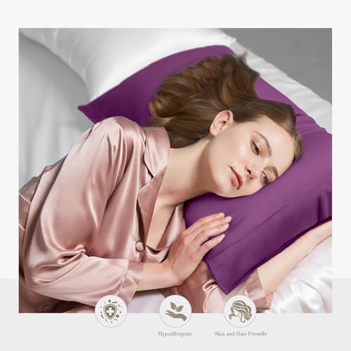 WishSmile Cooling King Pillow Cases Set of 2 Breathable Cool Silky Soft Rayon - Image 2