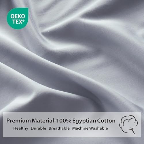 Standard Pillow Protector Set of 2, 100% Egyptian Cotton Pillow Cases - Image 3