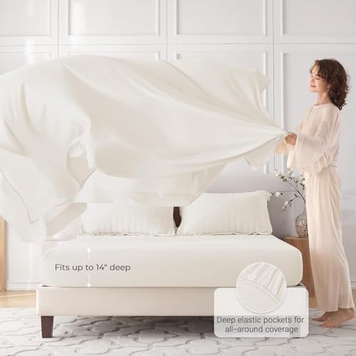 MUXHOMO 7 Pieces California King Comforter Set, Seersucker Bed in a Bag Cal - Image 3