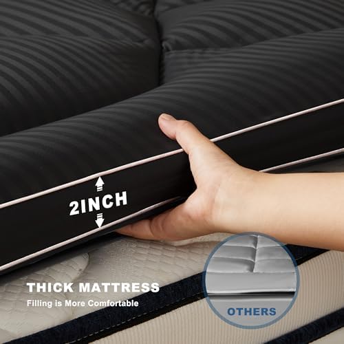 BEDLORE Queen Mattress Topper, Thick Pillow Top Bed Cover Soft Mattress Pad - Image 6